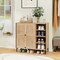 Costway Shoe Storage Cabinet with Flip Doors Adjustable and Removable Shelves for Entryway